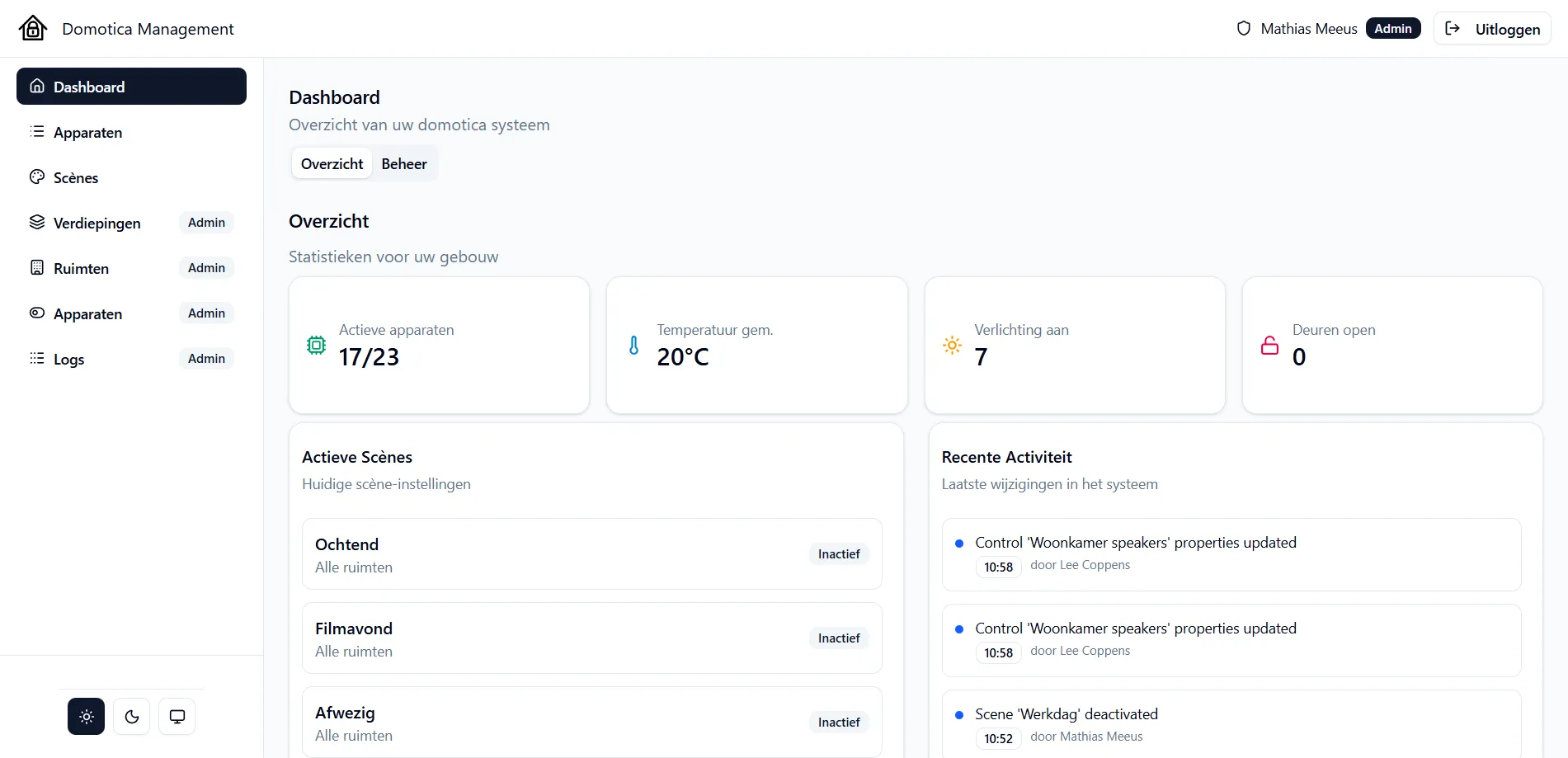 Domotica Control Center preview